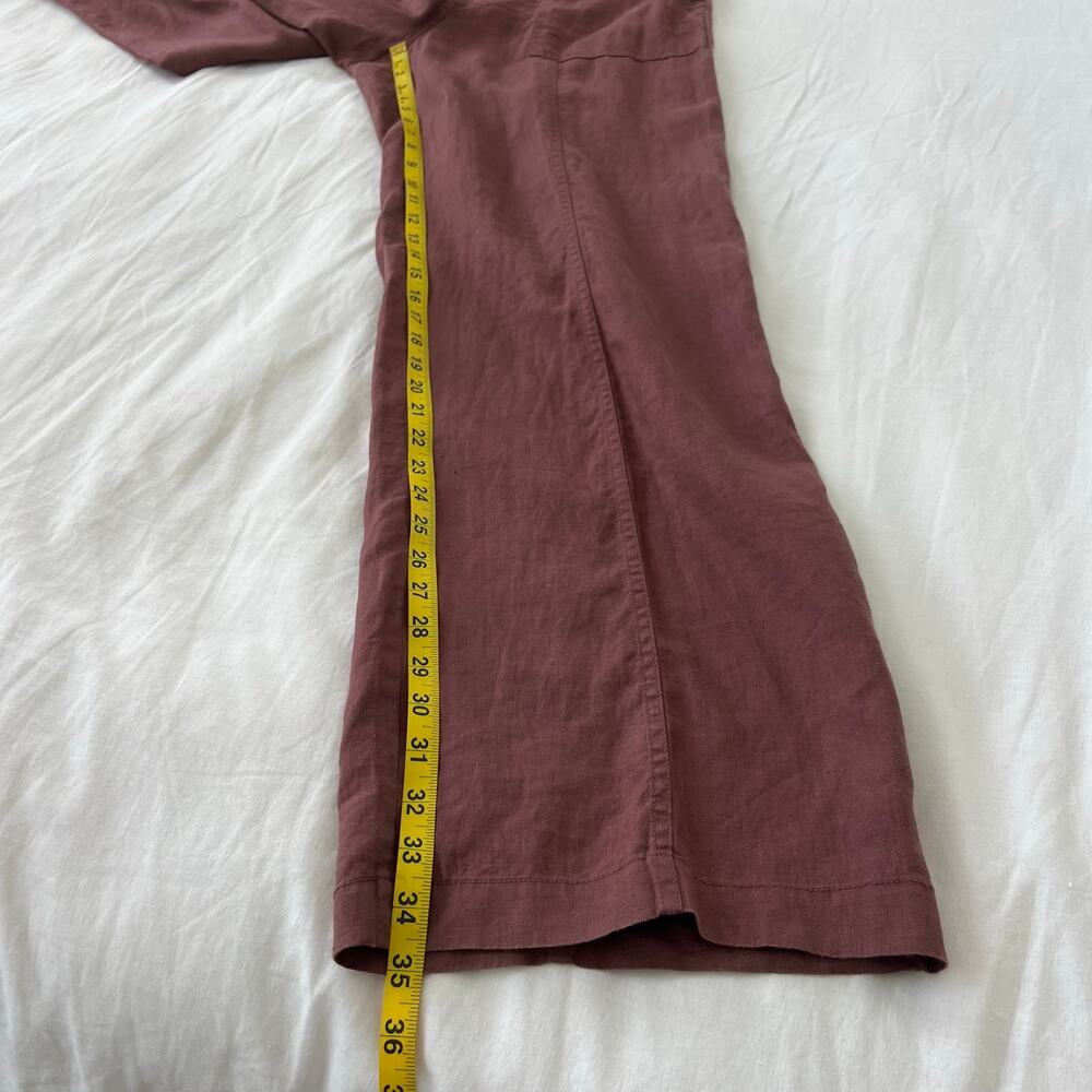 Athleta NWT Cabo Retreat Linen Hearth Rose Pink Pant Size 10 Tall - Picture 10 of 13
